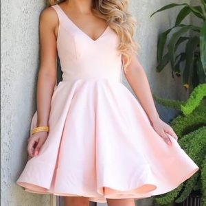 Ieena for MacDuggal V-Neck Fit & Flare Party Dress